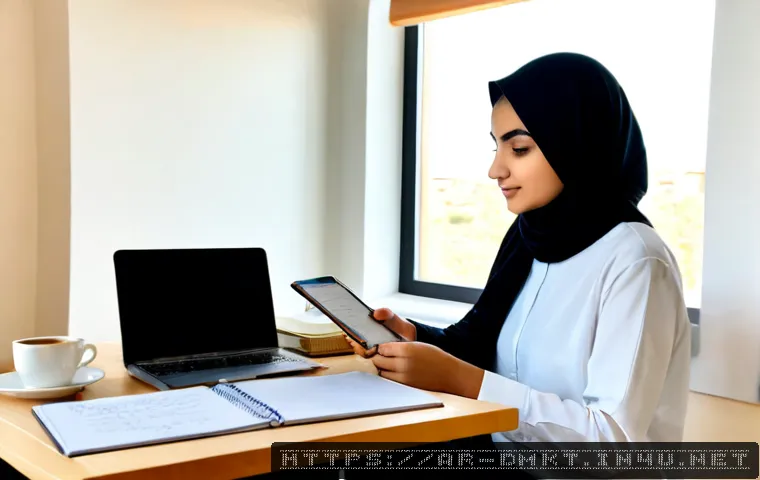디지털 마케팅 자격증 시험 준비 전략 - Photorealistic Arab university student preparing for a digital marketing certification exam at a tid...